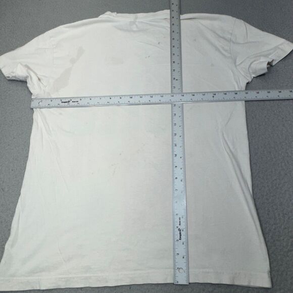 Chicago Bulls Shirt Men Medium White Abercrombie Fitch Crew Neck NBA Basketball - Picture 15 of 16